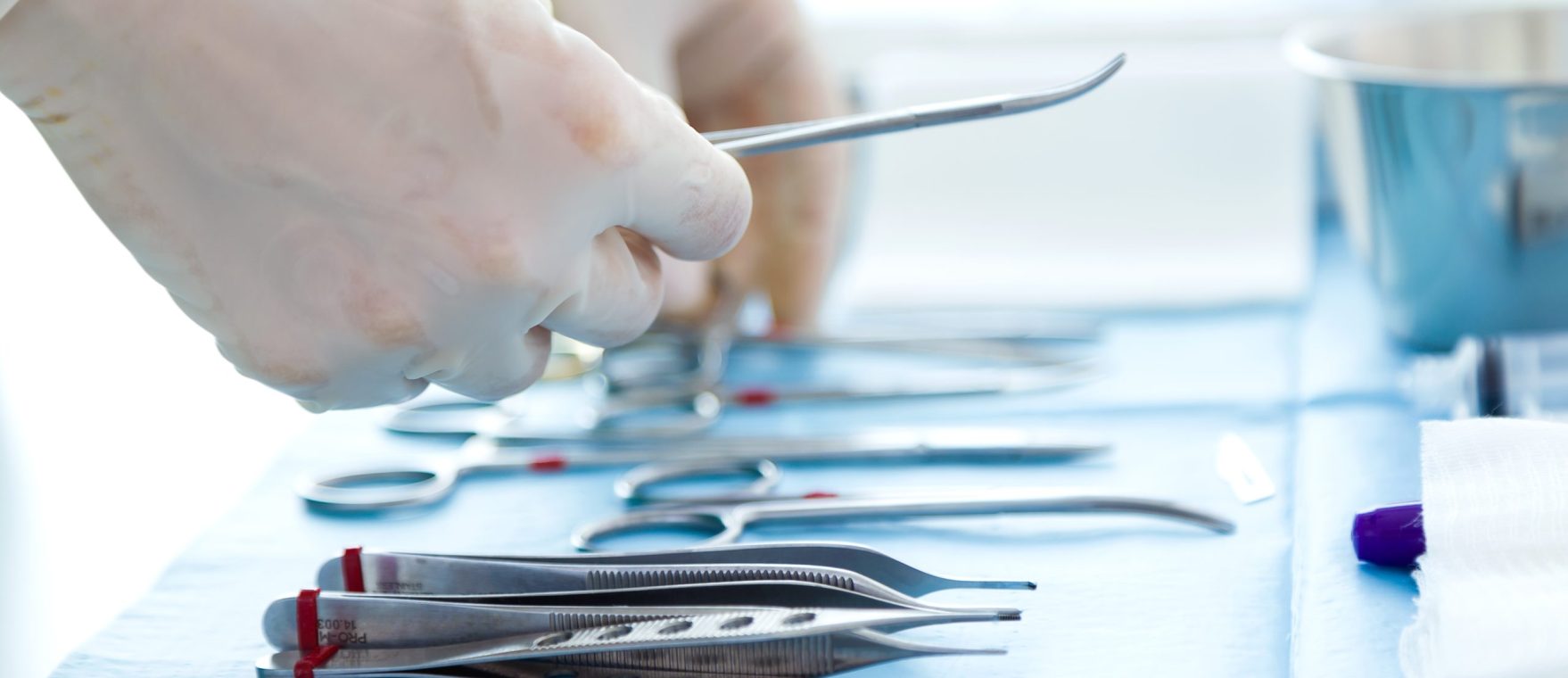 Close up of many kind of medical equipment manage for surgeon to start operations in operating room.